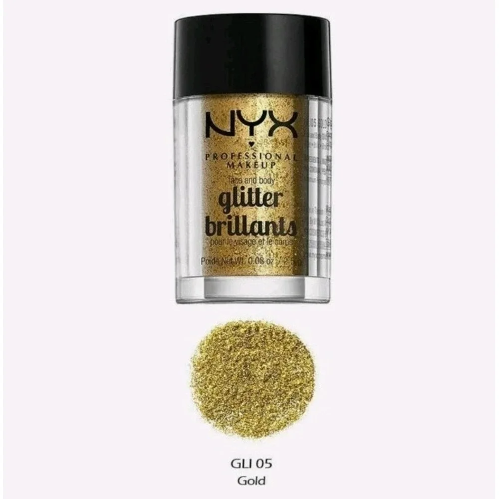 NYX Face & Body Glitter Powder 2.5g 0.08oz GLI 05 Gold